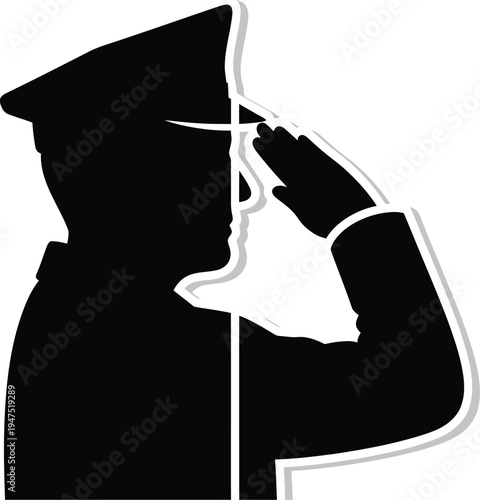 Split personality silhouette Vector