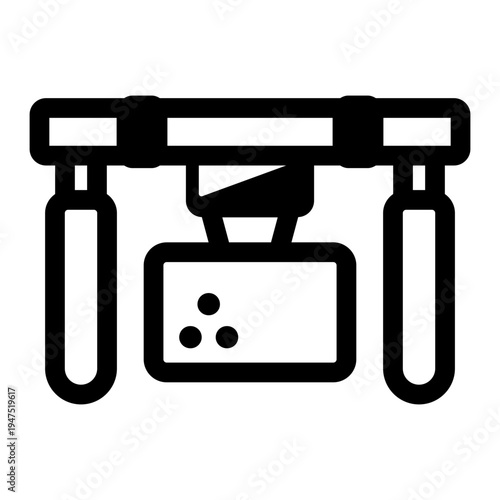Glyph icon depicting content creation