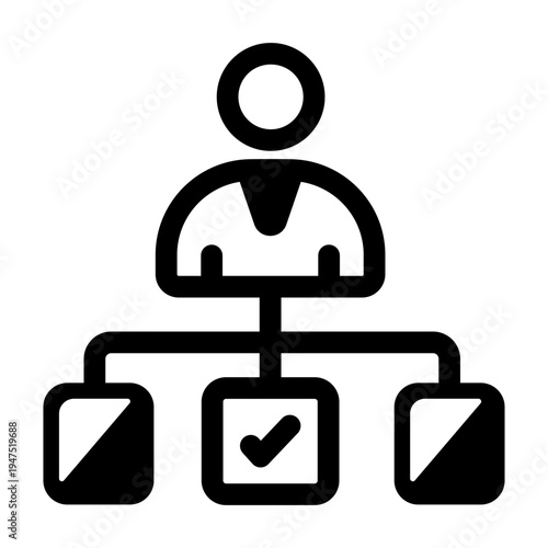 A solid style icon of a buyer persona