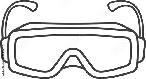 An essential piece of personal protective equipment, these sturdy safety goggles feature a clear front, designed to offer superior eye protection for workers in various hazardous environments