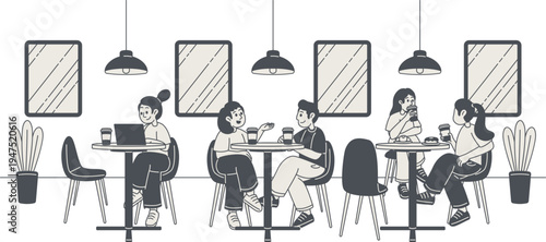 Coffee Shop ramai dengan Pengunjung