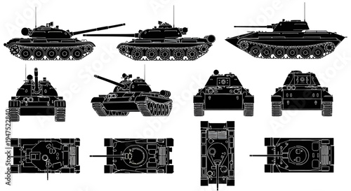 Cold War Main Battle Tank Technical Illustration