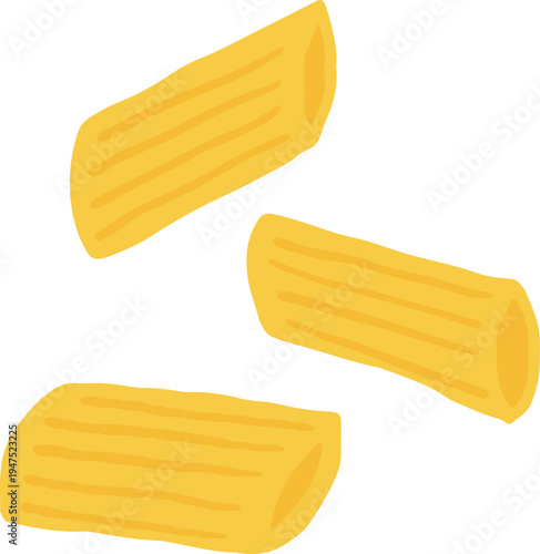 penne pasta italian cuisine illustration for cookbook or restaurant menu