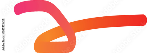 A vibrant gradient colored abstract symbol on a white background