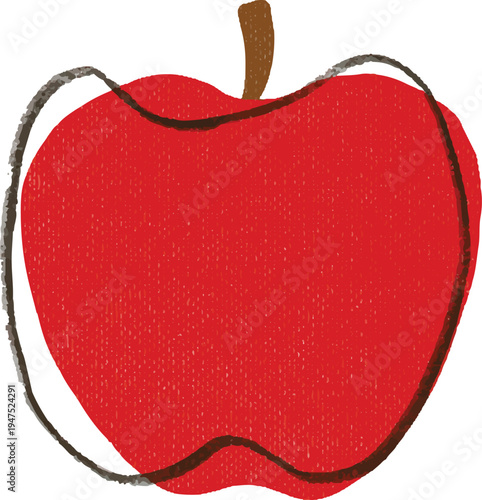 red apple on white background vector