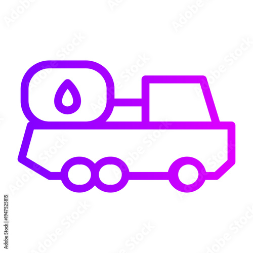 fuel truck gradient icon