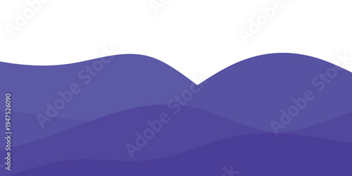 Abstract background with layered deep blue and violet fluid waves on white eps10