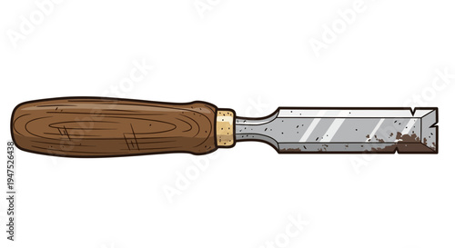 Woodworking Chisel Tool with Wooden Handle