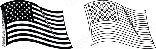 Sailboat sails black white illustration Vector