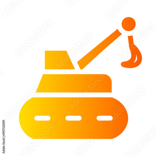 backhoe gradient icon