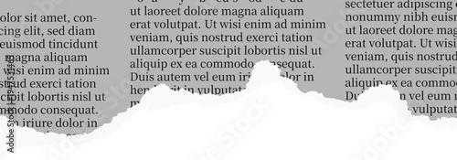 Torn Paper Sheet With Magazine Collage Look