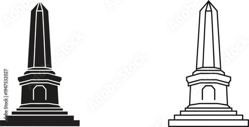 Monument obelisk illustration Vector
