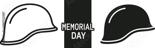 Memorial day helmet Vector