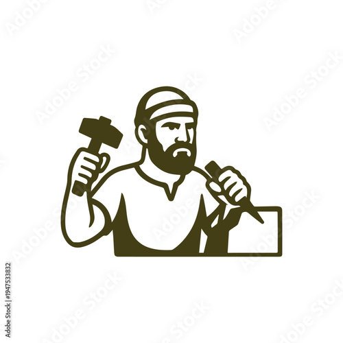 Ancient Mason Man Logo