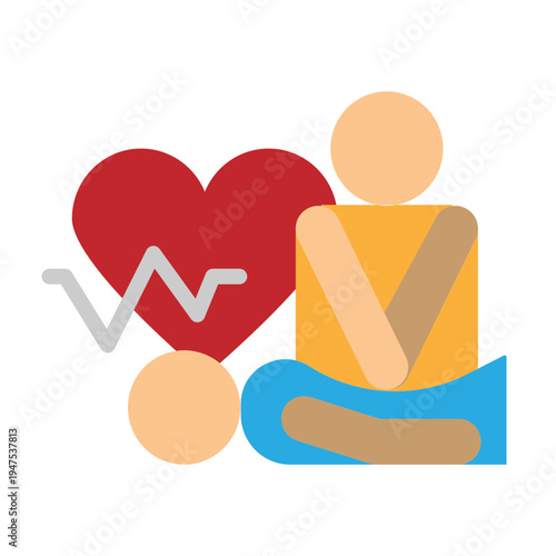 CPR Vector Flat Icon Design
