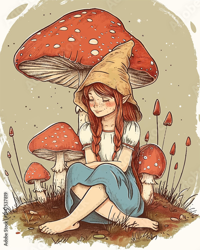 mushrooms in the forest