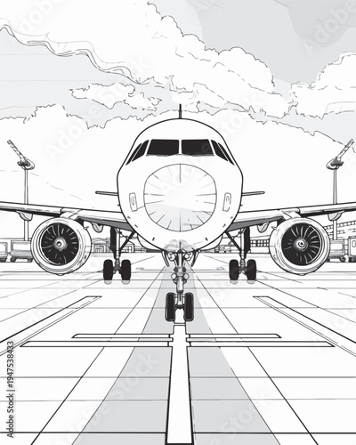 airplane in the airport