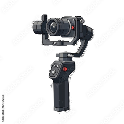 Professional camera gimbal stabilizer for smooth video recording