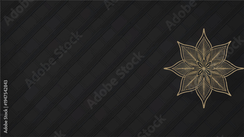 Dark teal digital art piece features a gold star on black background with teal tones