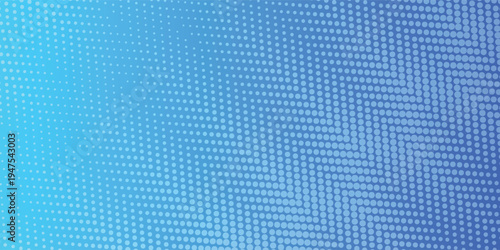 Abstract background with sky blue halftone dots in a wave pattern.