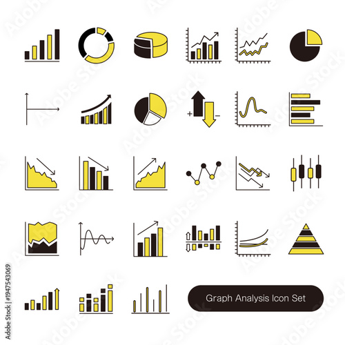グラフ・チャートのアイコンセット