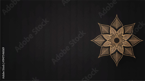 golden star on black background