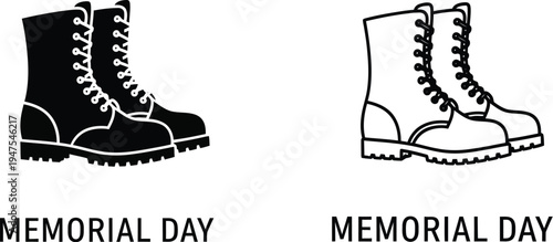 Memorial day boots Vector