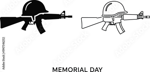 Memorial day tribute armed forces Vector