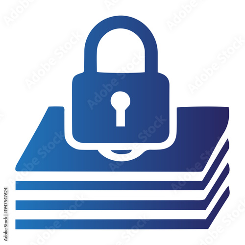 Robust digital security icon A steadfast lock protects confidential documents and sensitive data, ensuring a secure, tropical-like environment for paramount information privacy