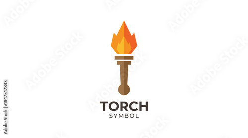 Torch icon vector illustration