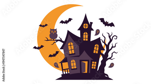 Spooky haunted house