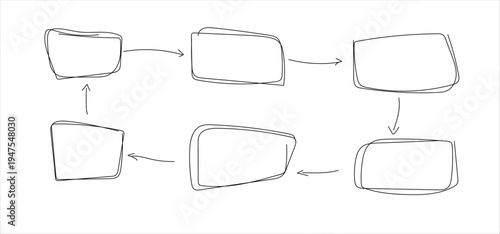 Iterative Workflow Diagram sketch simple Template design
