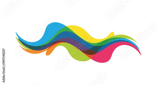 Abstract colorful waves forming a dynamic shape a striking visual representation silhouette high quality professional