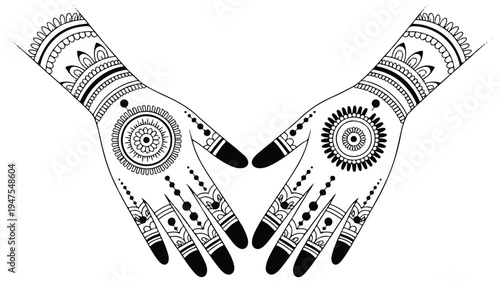 henna tattoo on hand