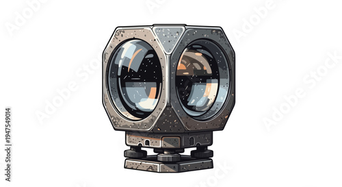 Futuristic optical device with two lenses