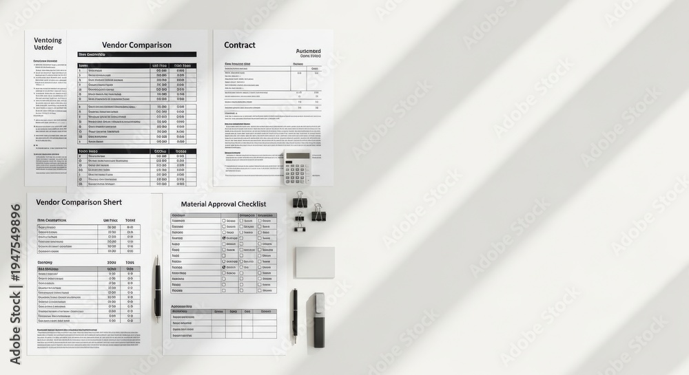Obraz premium Contract Documents on Desk