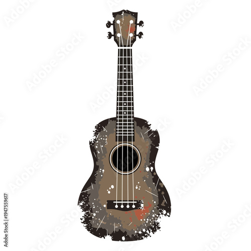 Distressed Ukulele Graphic