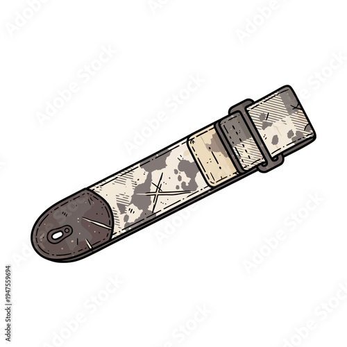 Guitar Strap with Camouflage Pattern