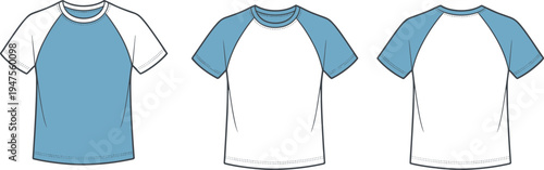 Leggings Technical Flat Sketch Vector Template with High Waistband and Side Seams for Fashion Design CAD Tech Pack Mockup Drawing