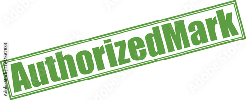 Authorized mark rubber stamp graphic design for official certification