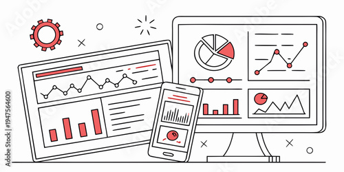 Business analytics dashboard showcasing data visualization and performance metrics