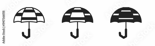 Umbrella icon on white background. Vector logo umbrella illustration.