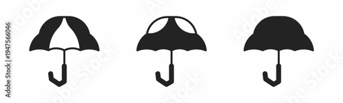 Umbrella icon on white background. Vector logo umbrella illustration.