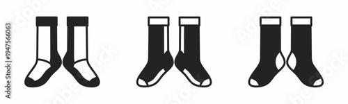 Sock icon on white background. Vector logo sock illustration.