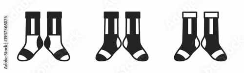 Sock icon on white background. Vector logo sock illustration.