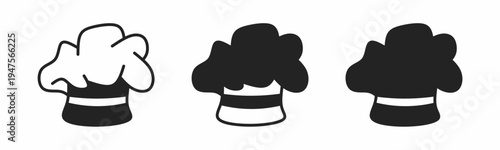 Chef hat icon on. Vector logo chef hat illustration.