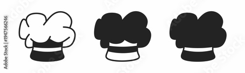 Chef hat icon on. Vector logo chef hat illustration.