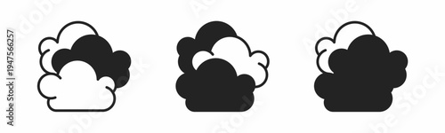 Cloud icon on white background. Vector logo cloud illustration.