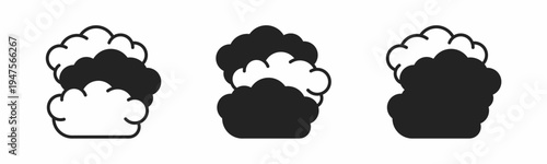 Cloud icon on white background. Vector logo cloud illustration.