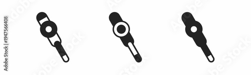 Thermometer icon on white background. Vector logo thermometer illustration.